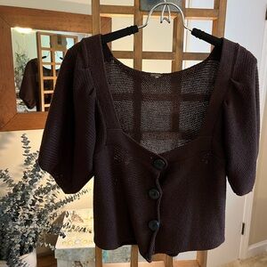 free people cropped cardi knit sweater